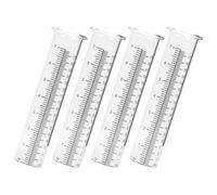jojofuny 4 Piezas Pluviómetro de Vidrio Portátil para Jardín y Césped Tubo Medidor Transparente, Herramienta Precisa para Observación de Lluvia en Exteriores y Patio