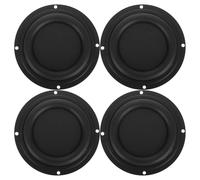 jojofuny 4 Placas de diafragma de Goma para Altavoces, Membrana de radiador de Graves pasivos, 11,5 x 11,5 cm (4,52 x 4,52"). Placa de diafragma de vibración para Altavoces y subwoofers de