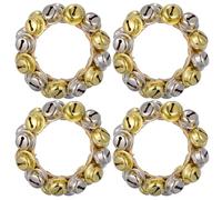 jojofuny 4 Servilleteros Navideños de Anillo para Servilletas Decoración para Mesa de Comedor en Colores Dorado y Plateado Diseño Resistente y Elegante para Fiestas de Navidad