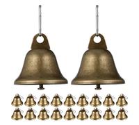 jojofuny 40 Piezas Campanas Decorativas Retro de Metal Mini Campanillas Colgantes para Manualidades Adornos para Árbol de Navidad y Accesorios de Carrillón de Viento Vintage