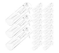 jojofuny 40 Piezas Clavijas Autoblocantes para Estantes de Armario, 40 Piezas de Plástico Transparente 5X20 MM, Clips Soporte para Estantes de Cocina y Baño, Fijación Segura y Ajuste