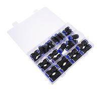 jojofuny 40 Piezas Kit de Conectores Neumáticos Plásticos Rectos para Mangueras de Aire Acopladores Rápidos Push To Connect Medidas Caja Organizada y Sellado Antifugas