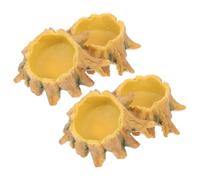 jojofuny 4piezas Cuencos de Agua para Reptiles Forma de Araña y Escorpión Minicontenedores de Agua para Terrarios Cuencos para Mascotas