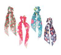 jojofuny 4piezas Diadema de Cinta Navideña Aros Cabello para Mujer Accesorios de Peinado Dulces para Fiestas de Navidad