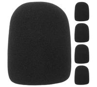 jojofuny 5 fundas para micrófono: Protectores de esponja para parabrisas, fundas para micrófonos de mano que reducen el ruido del viento para karaoke, KTV, fiestas y canto.