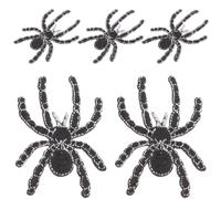 jojofuny 5 parches bordados de arañas para planchar, pequeños dibujos animados, arañas para manualidades, ropa, decoración, reutilizables, adecuados para vaqueros, vestidos, camisas, Halloween