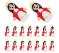 jojofuny 50 Figuras Miniatura Virgen María en PVC Decoración Religiosa Católica para Pascua y Hogar Adornos Bíblicos Pequeños Estatuillas Compactas para Mesa y Celebración