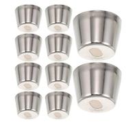 jojofuny 50 Piezas de Virola para Mango de Cuchillo de Madera Niquelada, Casquillo de Repuesto para Cuchillos de Cocina, Accesorio de Bricolaje para Reparación Segura y Duradera