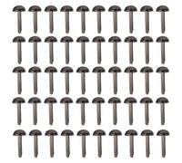 jojofuny 50 piezas Mini Brads de Dos Patas Clavos Metálicos Redondos Negros Accesorios Duraderos para Manualidades DIY Decoración y Scrapbooking