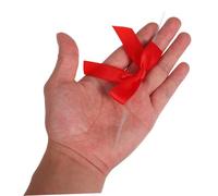 jojofuny 50 Piezas Unidades Lazos Decorativos de Poliéster Rojo Mini Lazos Elegantes para Envoltura de Regalos Decoraciones para Bodas Fiestas y Manualidades DIY