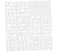 jojofuny 56 Piezas Plantillas de Dibujo Reutilizables para Diseños de Dibujos Animados Plantillas Huecas Multifuncionales para Pintura y Manualidades Lavables y Duraderas para Prácticas