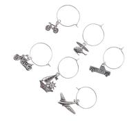 jojofuny 6 Anillos Metálicos para Copas de Vino Serie Traffic Identificadores para Fiestas y Reuniones Decoración Práctica Metal Color Variado Set de 6 Piezas para Evitar Confusión de
