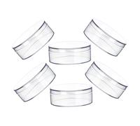 jojofuny 6 Cajas Redondas Transparentes para Dulces con Tapa Organizador Compacto de Almacenamiento Contenedor Versátil de 12X4 CM Adecuado para Fiestas Bodas Navidad y Manualidades