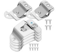 jojofuny 6 Ganchos de Clip para Soporte de Micrófono de Metal, Tamaño Compacto, Compatibles Radio Cb y Radio Móvil, Color Plateado, Accesorios para Colgar Micrófono en Coche, Paquete de 6