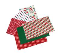 jojofuny 6 Láminas de Cuero Sintético Estampado Navideño 20X34 CM para Manualidades DIY Accesorios de Cuero para Pendientes y Lazos Sábanas de Piel Sintética para Bricolaje Creativo