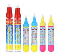 jojofuny 6 lápices de agua para niños, alfombra de pintura, lápices mágicos de agua rellenables, lápices de repuesto para esteras de agua, pluma de agua para estera mágica, pintura sin manchas