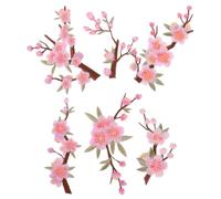 jojofuny 6 Parches Termoadhesivos de Tela Rosa Diseño Floral Bordado para Decorar Ropa y Reparar Prendas Adhesivo Completo Varios estilos