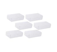 jojofuny 6 Piezas Estuche Transparente contenedor de Pluma Estuche para lápices de Gran Capacidad Recipiente de plástico para bolígrafos Estuche de papelería Casos de lápiz plastico PP