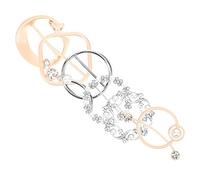 jojofuny 6 Piezas Hebillas de Camiseta Anillos de Metal Camisetas y Bufandas Clips Decorativos Mujeres Fijación y Duradera Bodas Sociales