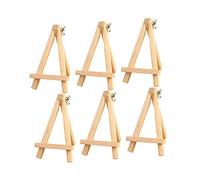 jojofuny 6 Piezas Mini Caballete de Madera Soporte para Fotos y Calendario de Escritorio Ligero y Resistente para Artistas Principiantes