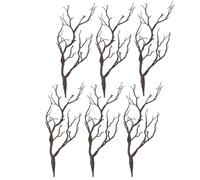 jojofuny 6 Piezas Ramas de Astas Artificiales para Árbol, Ramas Artificiales DIY, Plástico Marrón, Realistas, No se Marchitan, sin Sol ni Fertilizante, para Fiesta Nocturna y Negocios