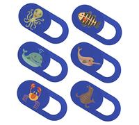 jojofuny 6 Piezas Tapa de Lente Room Decor Camera Bag Dispositivo de Bloqueo de Webcam Oceano cámara Tableta Tapa de protección Control Deslizante Ordenador portátil Abdominales