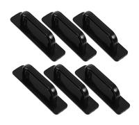 jojofuny 6 Piezas Tiradores Autoadhesivos para Armarios 6 Piezas Manijas de Puerta sin Taladro en Plástico Negro Pequeño Resistentes Humedad para Puertas de Vidrio Cajones Instalación