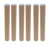 jojofuny 6 Tubos de Cartón Kraft Tapas de Plástico para Embalaje y Transporte de Carteles y Caligrafía, Protección Fácil de Usar para Uso Comercial y Personal