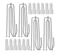 jojofuny 60 ganchos de cortina ajustables de diseño moderno de acero inoxidable con cuatro garras, fácil montaje para barras de cortina y rieles para decoración del hogar