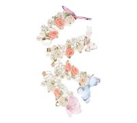 jojofuny 6piezas Gomas Pelo Espiral Forma de Ala Flores y Perlas Accesorios Cabello Alambre de Teléfono para Fiestas y Eventos