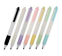 jojofuny 7 Piezas Lápiz Automático Sin Tinta de Escribano Verde Negro Blanco Amarillo Rosa Azul para Estudiantes y Profesionales