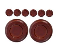 jojofuny 8 Piezas Protectores para Piso de Piano Copas para Ruedas de Piano Vertical Almohadillas Antideslizantes y Antivibración para Suelos de Madera Dura Acabado Marrón Pequeño