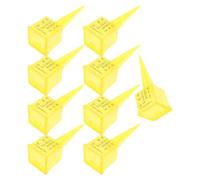 jojofuny 9 Piezas Pluviómetro de Plástico Amarillo para Jardín y Césped, Resistente a Condiciones Climáticas, Adecuado para Estudios Meteorológicos y Medición Precisa de Lluvia