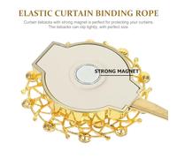 jojofuny Abrazaderas Magnéticas para Cortinas 2 Piezas Sujetadores sin Taladro Color Dorado Diseño Vintage Europeo Accesorios Elásticos para Sala de Estar Dormitorio y Oficina