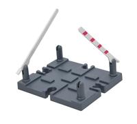 jojofuny Accesorio de Vía de Tren de Abs Gris Oscuro, Bloque Decorativo de Carretera para Estación, Juguete de Barricada de Barandilla Simulación, Modelo DIY para Manualidades Ferroviarias