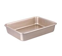 jojofuny Acero al Carbono Reutilizable Molde Rectangular para Horno Dorado | Antiadherente, para Barras y Porciones de Pastel, Uso en Pastelería Profesional y Panadería