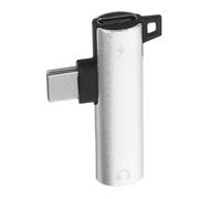 jojofuny Adaptador de Auriculares Tipo C a 3,5 Mm de Aleación de Aluminio, Convertidor Digital de Audio para Llamadas y Música, Compacto y Portátil, Compatible Teléfonos y Dac, Color Plata