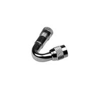 jojofuny Adaptador de Extensión de Válvula de Cobre Plateadas 2 Unidades en Ángulo de 45 Grados Excelente Sellado para Inflado y Desinflado para Coche y Bicicleta