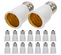 jojofuny Adaptador de Portalámparas a E14 Blanco Convertidor de Casquillo para Bombillas LED Pack de 15 Unidades Compatible para Cocina Dormitorio y Tienda