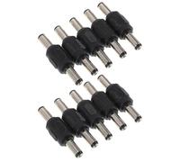 jojofuny Adaptador Macho a Macho de Barril DC 5,5 X 2,1 Mm, Pack de 10 Unidades, Conector de Alimentación para Cámara de Seguridad, Módem y Portátil, Cable de Carga para Dispositivos