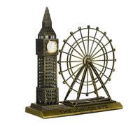 jojofuny Adorno Metálico de Aleación del Big y London Eye Color Verde Antiguo Modelo Grande de Monumentos Británicos para Decoración del Hogar Oficina y Recuerdo de Viaje a Londres