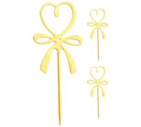 jojofuny Agitadores para Mezclar Cera de Acero Inoxidable Dorado 3 Piezas Utensilios para Remover y Mezclar Reutilizable