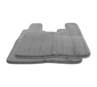 jojofuny Alfombrilla para Inodoro en Forma de U de Espuma Viscoelástica Antideslizante 50x60 Cm Color Gris Oscuro, Cojín Absorbente para Baño, Set de 2 Unidades, Adecuado para Suelos