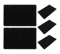 jojofuny Alfombrillas para Coche Resistentes 5 Piezas Negras, Parches de Reparación Antideslizantes para Alfombrillas Delanteras y Reposapiés, Ideales para SUV y Coches Eléctricos
