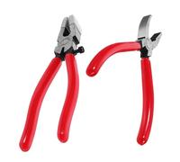 jojofuny Alicates Rompevidrios Pesados 6 y 8 con Mordazas Curvas para Vidrieras, Mosaicos y Corte Preciso de Vidrio, Herramienta Angular para Trabajos de Arte y Reparación de Vidrio