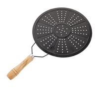 jojofuny Almohadilla Aislante para Ollas Mango de Madera Negra Protector Anticalor para Vitrocerámica y Cocina de Gas Difusor de Calor para Cocinas Tapete para Mesa y Café