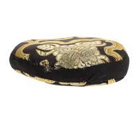 jojofuny Almohadilla para Cuenco Tibetano Negra de Algodón, Ligera y Redonda Diseño Tradicional, Soporte Adecuado para Cuencos Sonoros en Templos Budistas y Decoración del Hogar