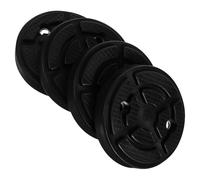 jojofuny Almohadillas de goma para elevador de dos columnas, soporte para gato de coche, 4 piezas, redondas, negro, 12 x 3 cm, 7 cm entre orificios