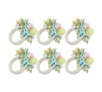 jojofuny Anillos Porta Servilletas de Conejo de Pascua 6 Piezas, Servilleteros de Mesa Reutilizables con Diseño de Conejito para Decoración de Primavera y Cenas Familiares