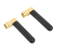 jojofuny Antena de Alta Ganancia 3dbi 2.4g Conector SMA Macho Ángulo Recto, Antena Omnidireccional Reemplazo para Señal WiFi y Dispositivos Inalámbricos, Paquete de 2 Unidades